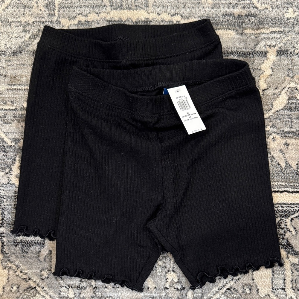 Old Navy Girls Ribbed Black Shorts